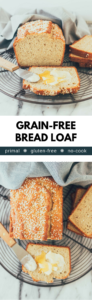 A moist and tender grain-free bread loaf, perfect for avocado toast! Paleo, primal, gluten-free, high-fat, and healthy!