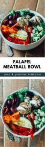 Paleo Falafel Bowl with Tahini Dressing, a great paleo, healthy, gluten-free, dairy-free, whole30 recipe.