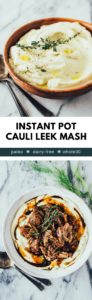 Cauliflower Leek Mash, a great paleo, healthy, gluten-free, dairy-free, whole30 recipe.